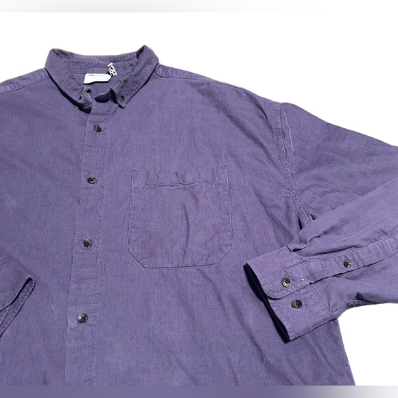 new asos design 100% cotton corduroy purple button down men’s 2xl - Picture 3 of 6